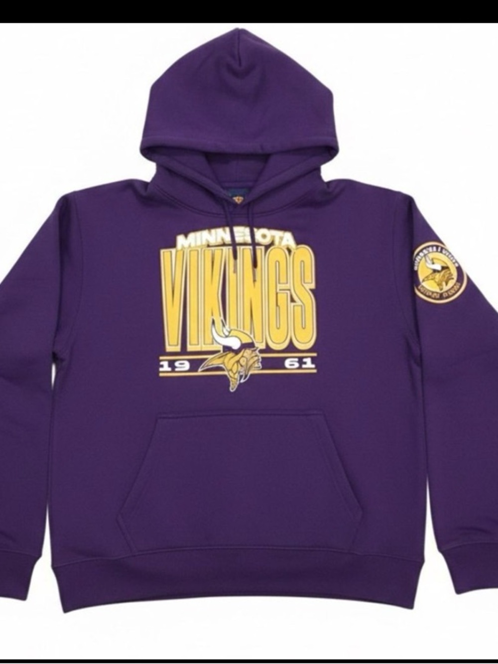 Minnesota Vikings Hoodie NWT Football Gameday Skol Men’s Medium Purple Gold NFL - Picture 2 of 5